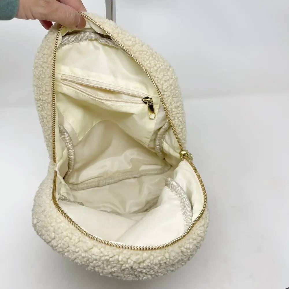Studio Noos Kids Teddy Midi Backpack Ecru Cream Lightweight Adjustable Straps